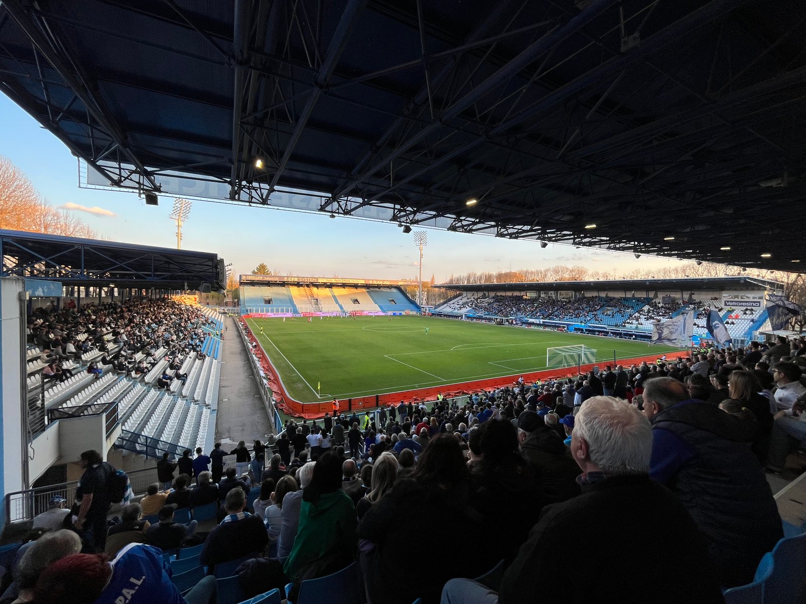 Stadio Paolo Mazza seen from the West Stand, Ferrara, the historic home ground of SPAL designed by Carlo Savonuzzi
